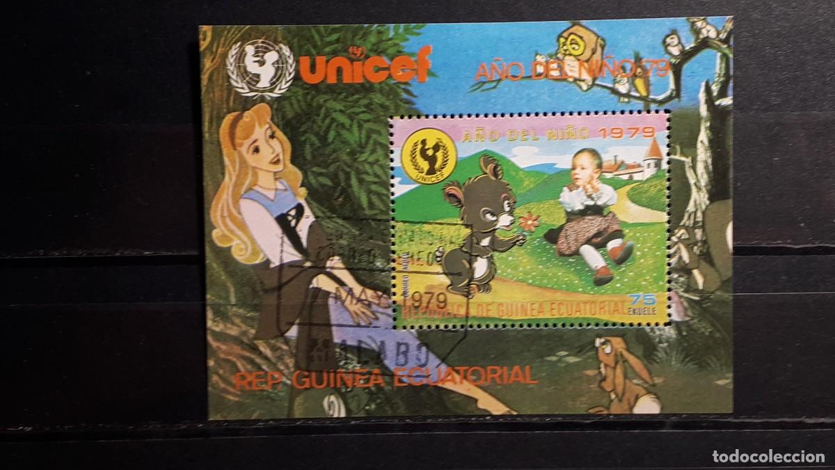Sellos: GUINEA ECUATORIAL. A&Ntilde;O 1979. &deg;. HOJA BLOQUE