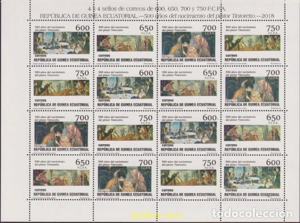 Sellos: 615379 MNH GUINEA ECUATORIAL 2018 500 A&Ntilde;OS DEL NACIMIENTO DEL PINTOR TINTORETTO