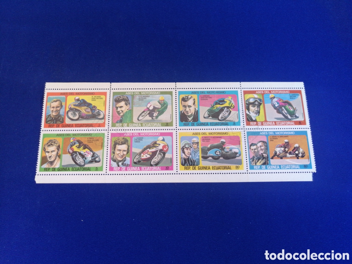 Sellos: ASES DEL MOTOTISMO - REP&Uacute;BLICA DE GUINEA ECUATORIAL