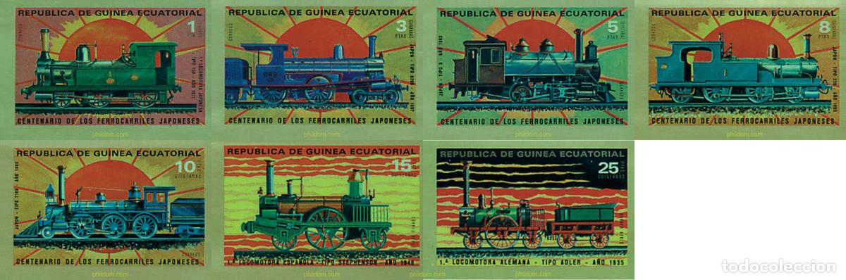 Sellos: 185537 MNH GUINEA ECUATORIAL 1972 CENTENARIO DE LOS FERROCARRILES JAPONESES