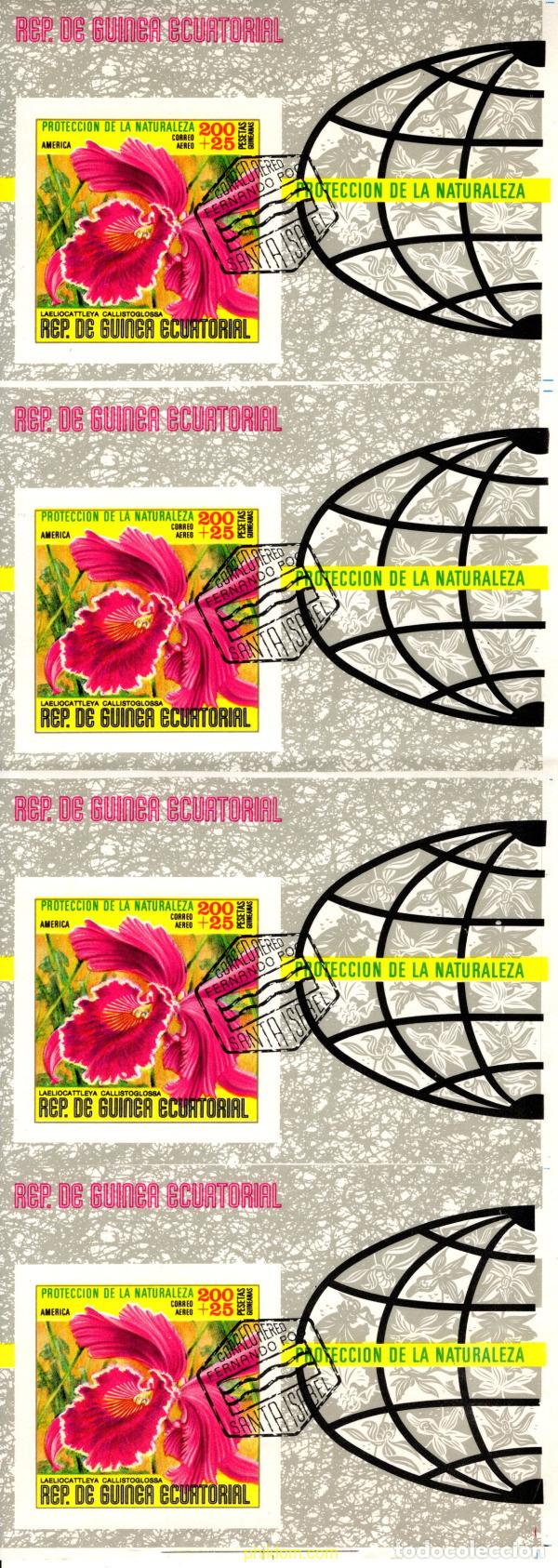 Sellos: 786780 HINGED GUINEA ECUATORIAL 1974 FLORES DE NORTE AMERICA