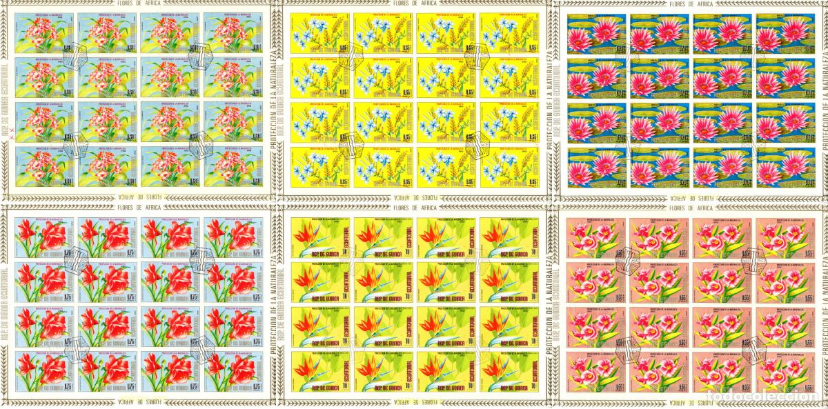 Sellos: 780979 USED GUINEA ECUATORIAL 1976 FLORES DE AFRICA