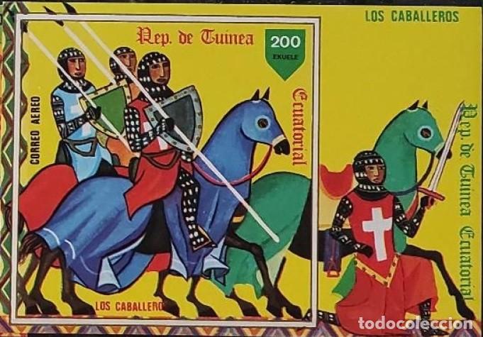 Sellos: GUINEA ECUATORIAL 1978 SHEET MNH IMPERF LOS CABALLEROS THE KNIGHTS CABALLOS HORSES CHEVAUX PFERDEN