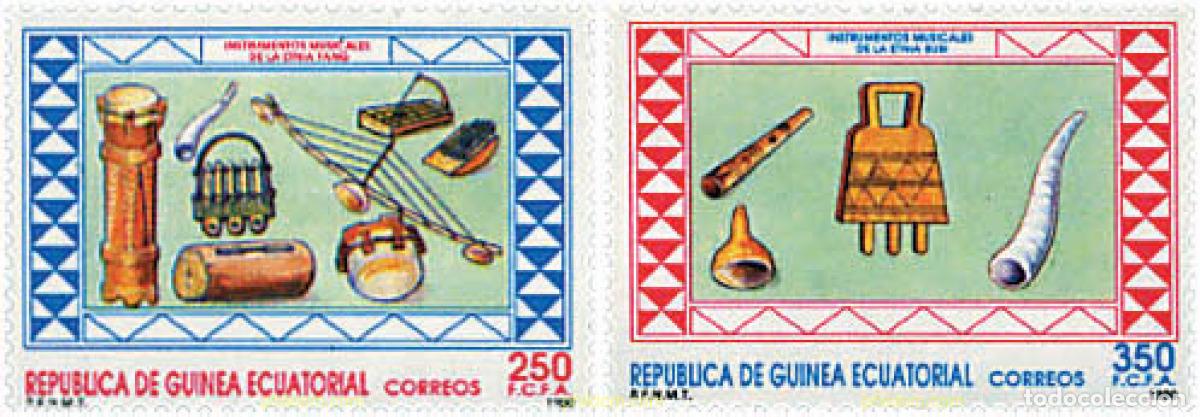 Sellos: 789442 MNH GUINEA ECUATORIAL 1990 INSTRUMENTOS DE MUSICA
