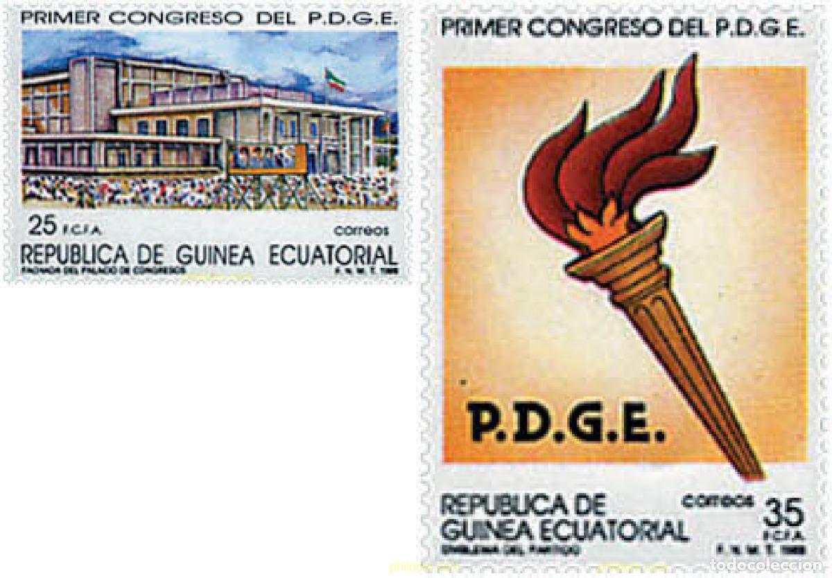 Sellos: 789441 MNH GUINEA ECUATORIAL 1989 PRIMER CONGRESO DEL P.D.G.E.