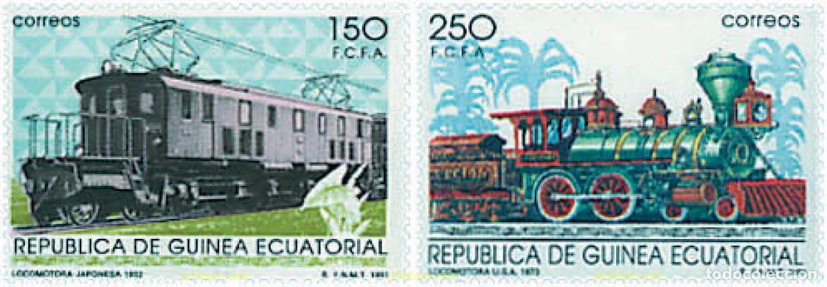 Sellos: 54956 MNH GUINEA ECUATORIAL 1991 LOCOMOTORAS