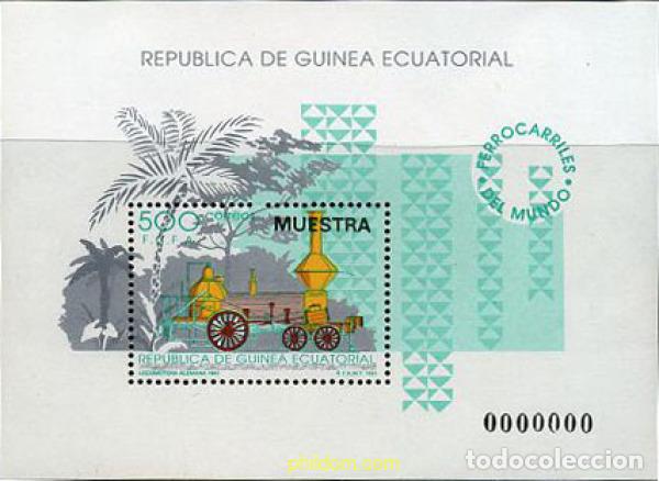 Sellos: 179199 MNH GUINEA ECUATORIAL 1991 LOCOMOTORAS