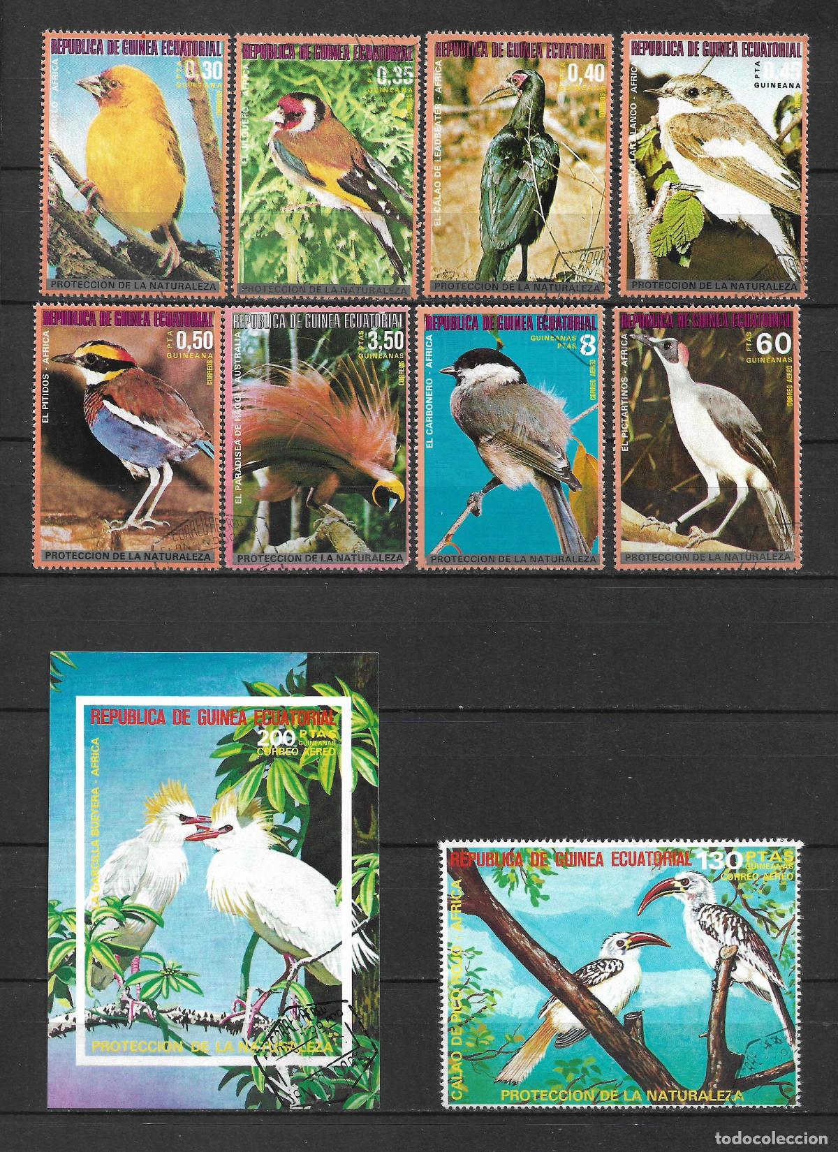 Sellos: guinea ecuatorial 1976 sellos usados fauna aves - 22/4