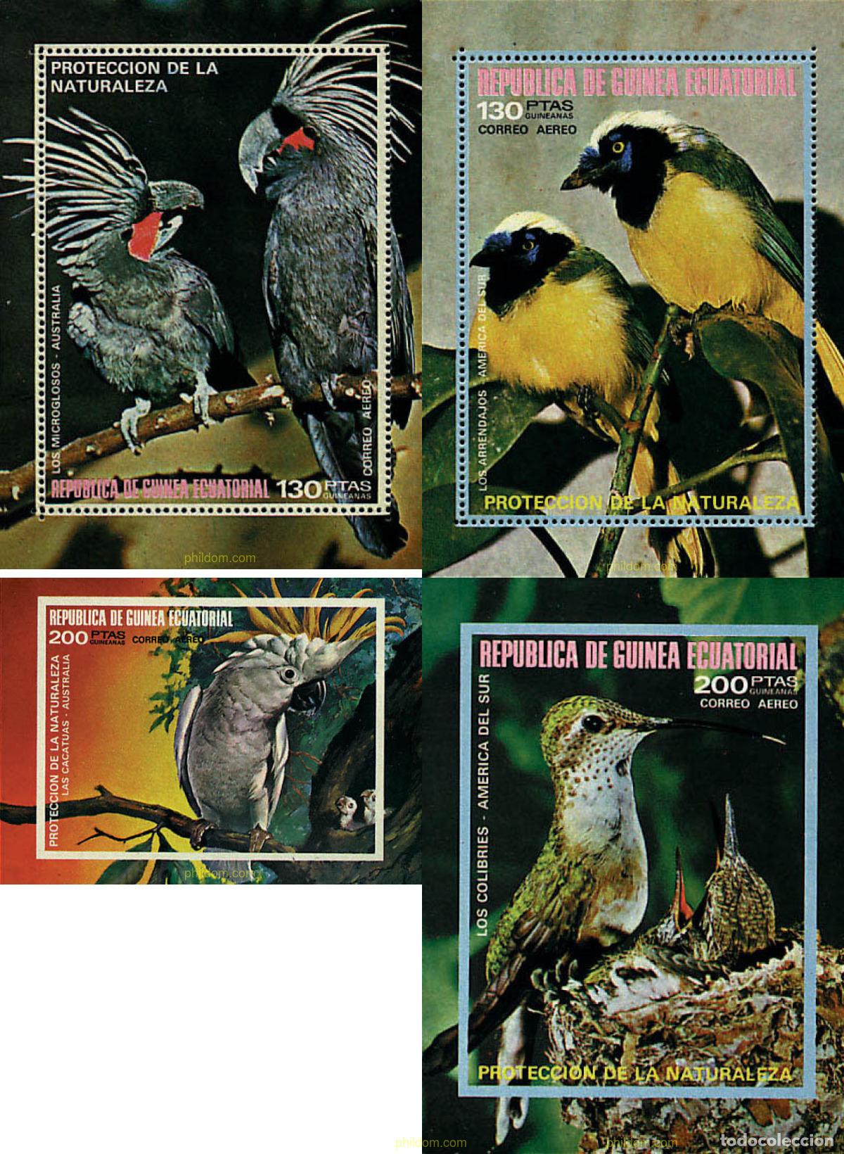 Sellos: 70903 MNH GUINEA ECUATORIAL 1974 PAJAROS PROTEGIDOS