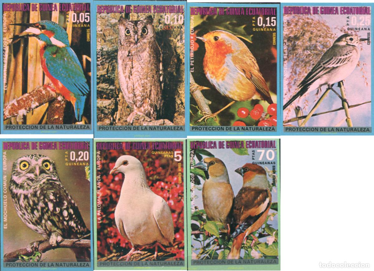 Sellos: 185598 MNH GUINEA ECUATORIAL 1976 AVES PROTEGIDAS