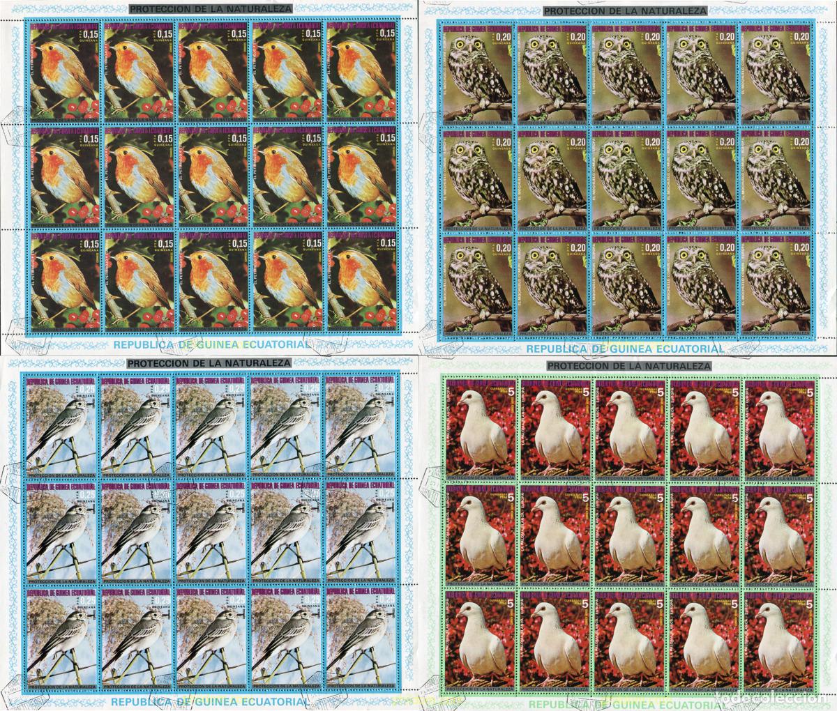 Sellos: 372789 USED GUINEA ECUATORIAL 1976 AVES PROTEGIDAS