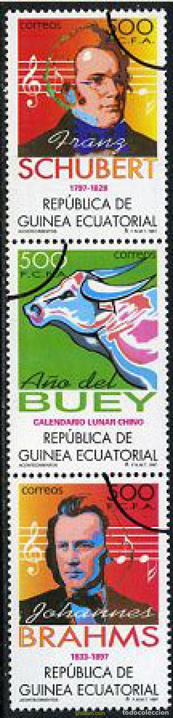 Sellos: 208654 MNH GUINEA ECUATORIAL 1997 A&Ntilde;O LUNAR CHINO - A&Ntilde;O DEL BUEY