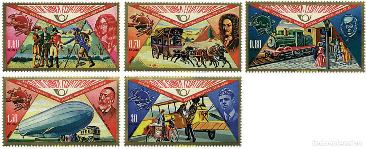 Sellos: 683389 MNH GUINEA ECUATORIAL 1974 CENTENARIO DE LA UNION POSTAL UNIVERSAL