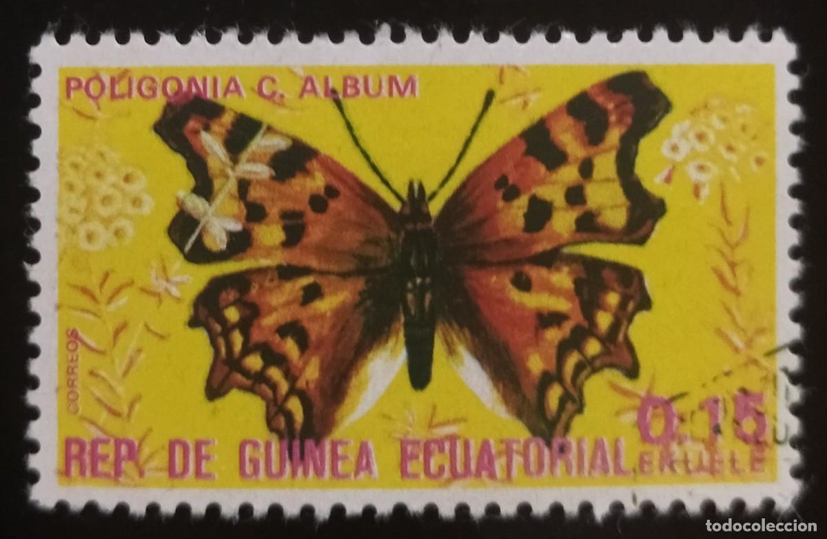 Sellos: GUINEA ECUATORIAL 1975 Mariposas. USADO.