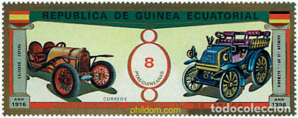 Sellos: 681975 MNH GUINEA ECUATORIAL 1976 EXPOSICION DE COCHES DE EPOCA