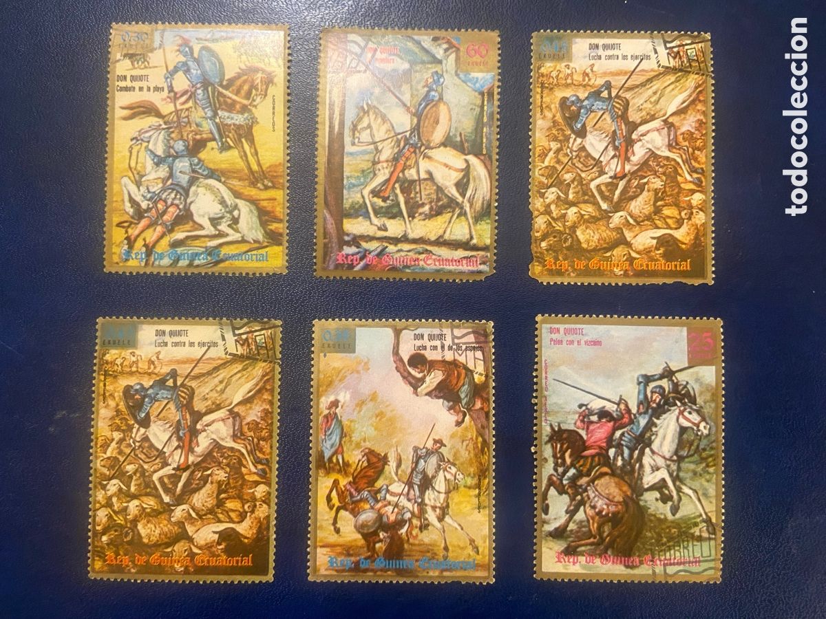 Sellos: SERIE DON QUIJOTE-CERVANTES. GUINEA ECUATORIAL