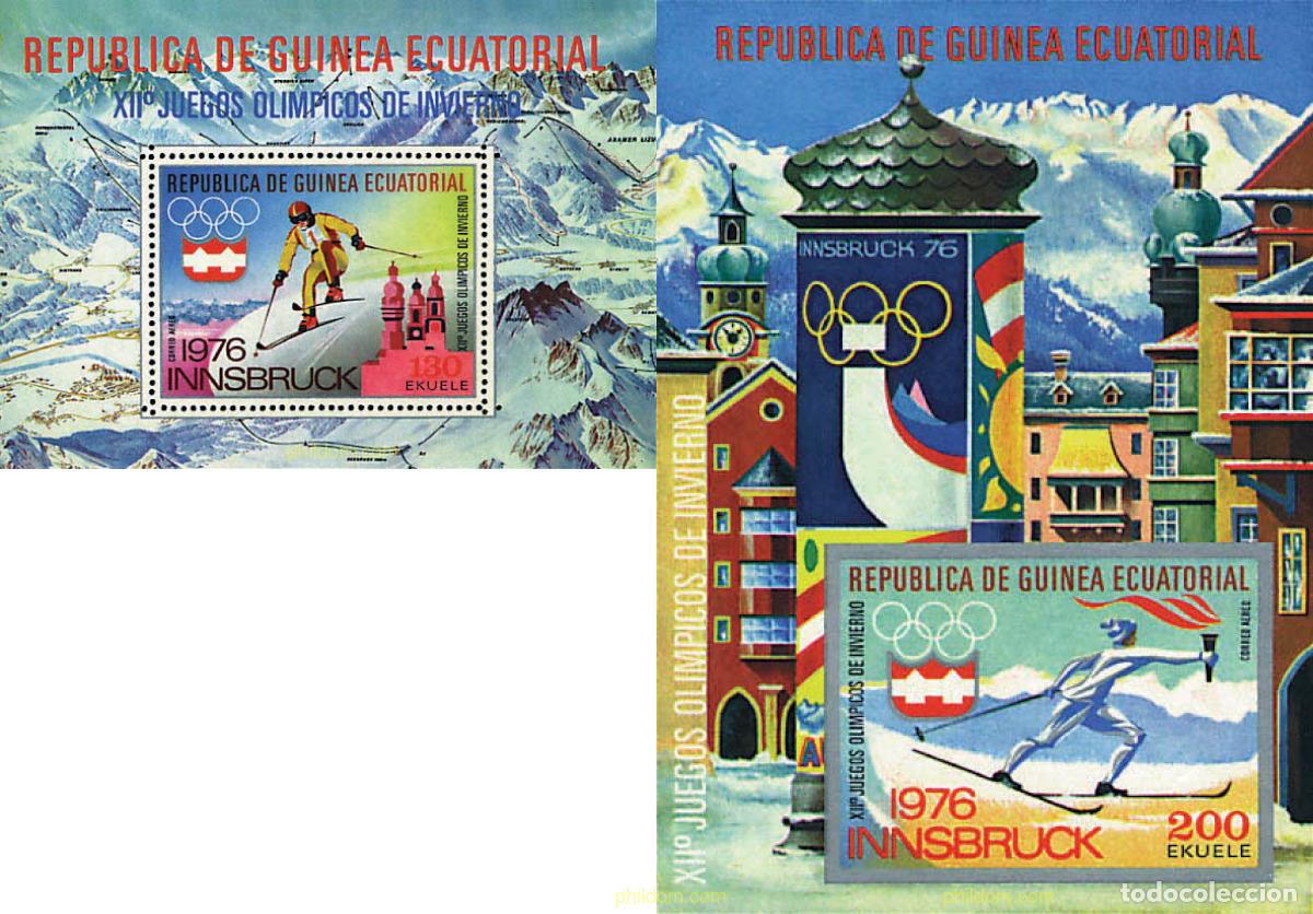 Sellos: 70912 MNH GUINEA ECUATORIAL 1975 12 JUEGOS OLIMPICOS INVIERNO INNSBRUCK 1976