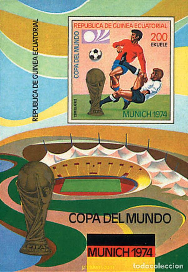 Stamps: 327449 MNH GUINEA ECUATORIAL 1974 COPA DEL MUNDO DE FUTBOL. ALEMANIA-74