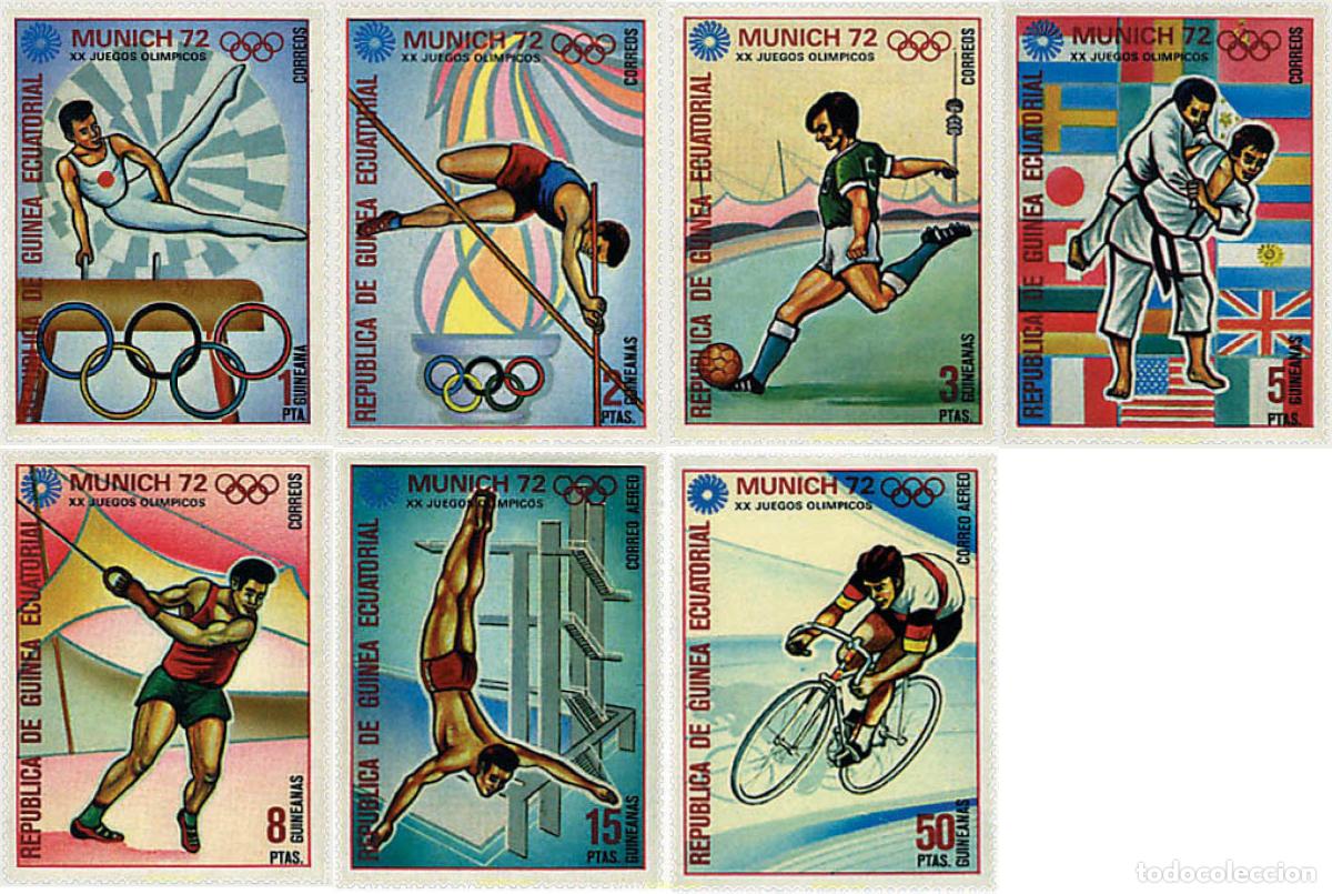 Sellos: 80157 MNH GUINEA ECUATORIAL 1972 20 JUEGOS OLIMPICOS VERANO MUNICH 1972