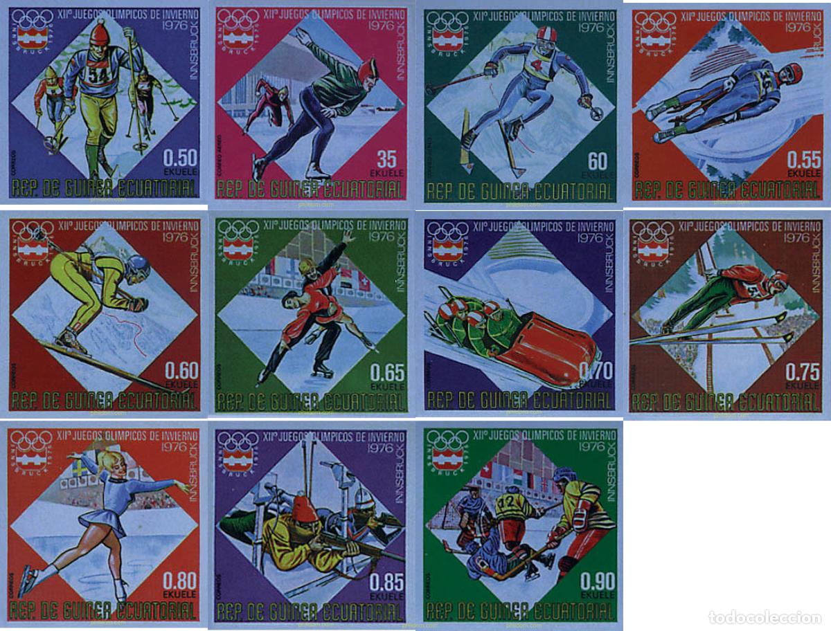 Sellos: 185596 MNH GUINEA ECUATORIAL 1976 12 JUEGOS OLIMPICOS INVIERNO INNSBRUCK 1976