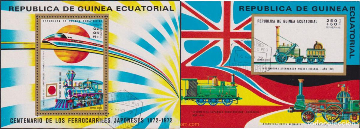 Stamps: 612671 USED GUINEA ECUATORIAL 1972 CENTENARIO DE LOS FERROCARRILES JAPONESES