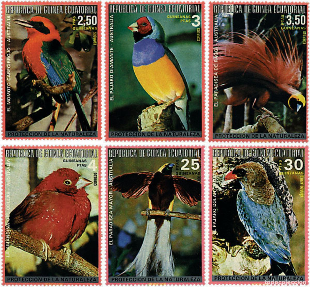 Francobolli: 681959 MNH GUINEA ECUATORIAL 1974 PAJAROS PROTEGIDOS