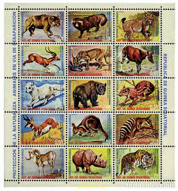 Sellos: 276890 MNH GUINEA ECUATORIAL 1974 FAUNA