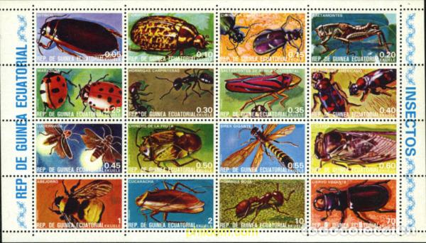 Sellos: 276894 MNH GUINEA ECUATORIAL 1978 INSECTOS
