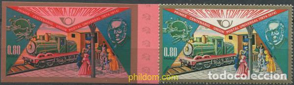 Sellos: 678745 MNH GUINEA ECUATORIAL 1974 CENTENARIO DE LA UNION POSTAL UNIVERSAL