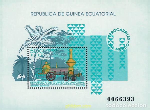 Sellos: 54957 MNH GUINEA ECUATORIAL 1991 LOCOMOTORAS