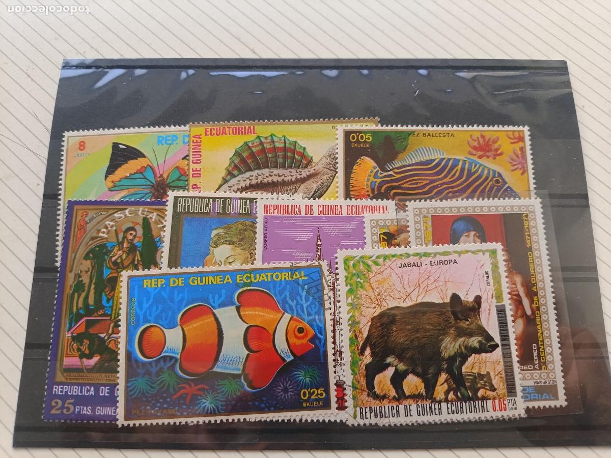 Timbres: Fauna. Guinea Ecuatorial. Lote de sellos