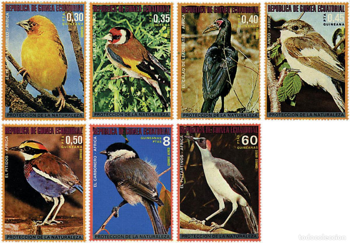 Sellos: 68790 MNH GUINEA ECUATORIAL 1976 PAJAROS PROTEGIDOS