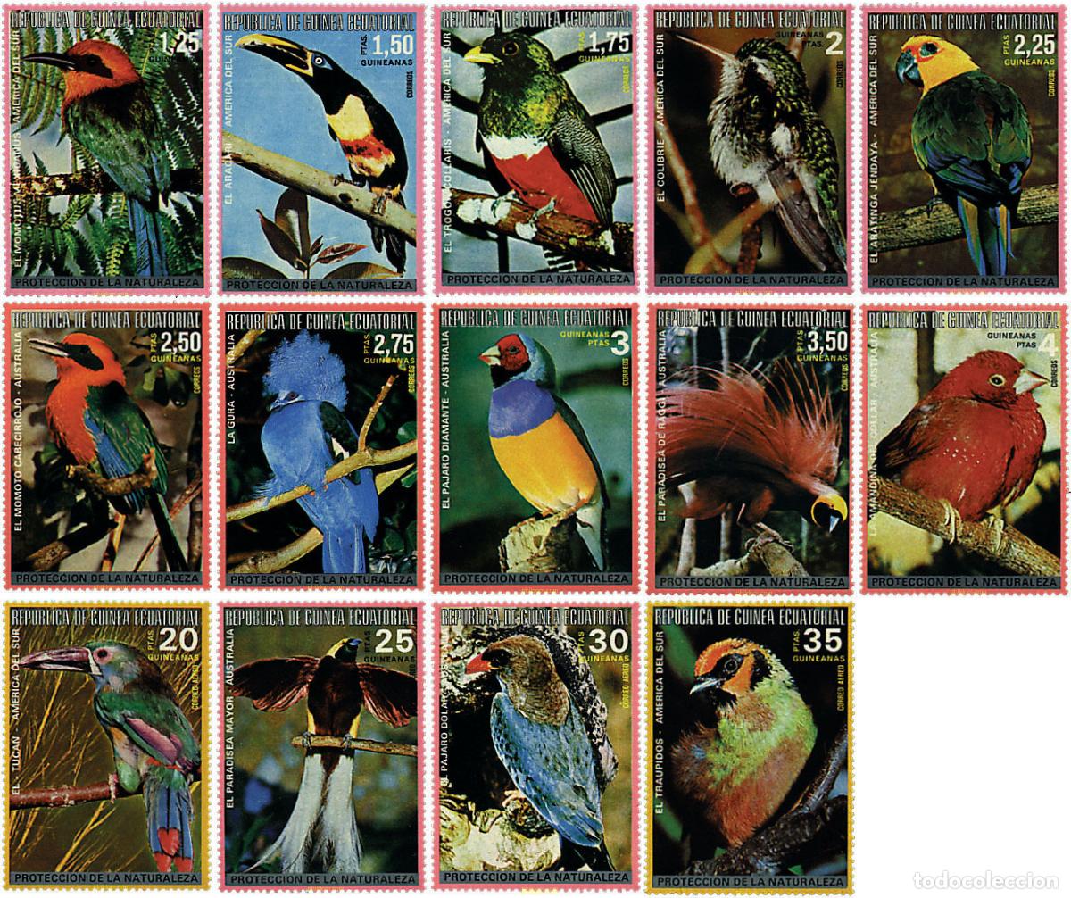 Sellos: 70895 MNH GUINEA ECUATORIAL 1974 PAJAROS PROTEGIDOS