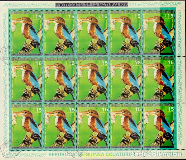 Sellos: 370056 USED GUINEA ECUATORIAL 1976 PAJAROS PROTEGIDOS