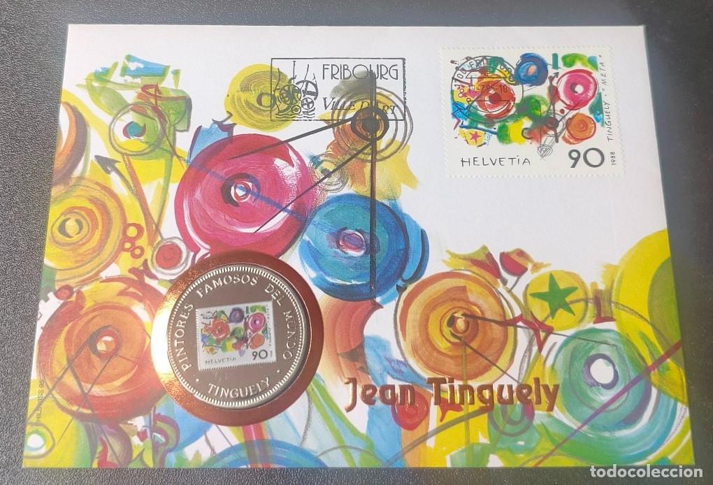 Stamps: Guinea Ecuatorial tarjeta postal 1000 Francos Jean Tinguely 1995 (SC)