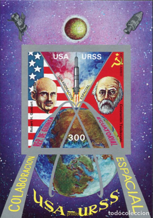 Sellos: 684912 MNH GUINEA ECUATORIAL 1975 COLABORACION ESPACIAL USA-URSS