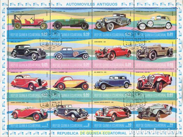 Sellos: 304514 USED GUINEA ECUATORIAL 1977 COCHES ANTIGUOS