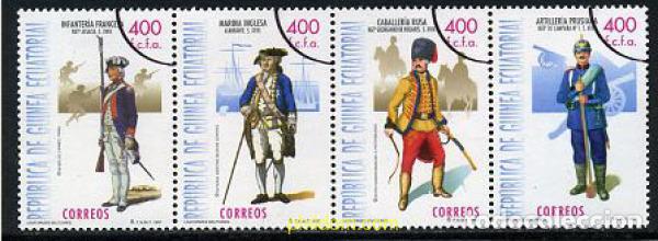 Sellos: 208652 MNH GUINEA ECUATORIAL 1998 UNIFORMES MILITARES