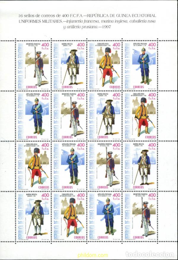 Sellos: 213513 MNH GUINEA ECUATORIAL 1998 UNIFORMES MILITARES