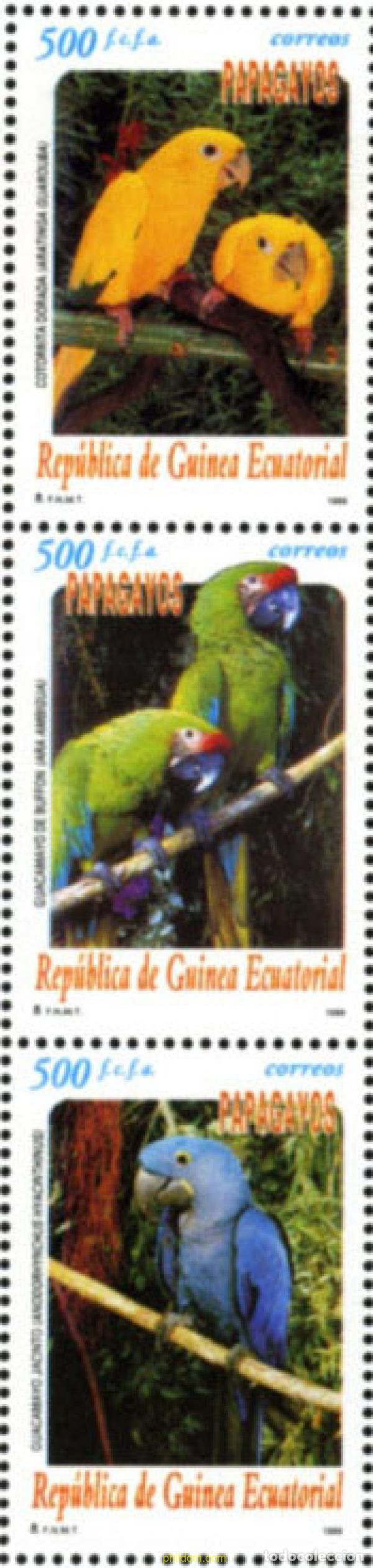 Sellos: 6254 MNH GUINEA ECUATORIAL 1999 LOROS
