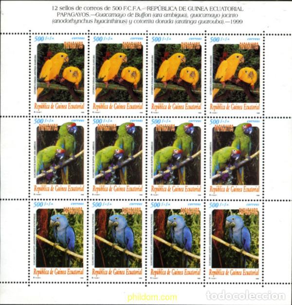 Sellos: 184356 MNH GUINEA ECUATORIAL 1999 LOROS