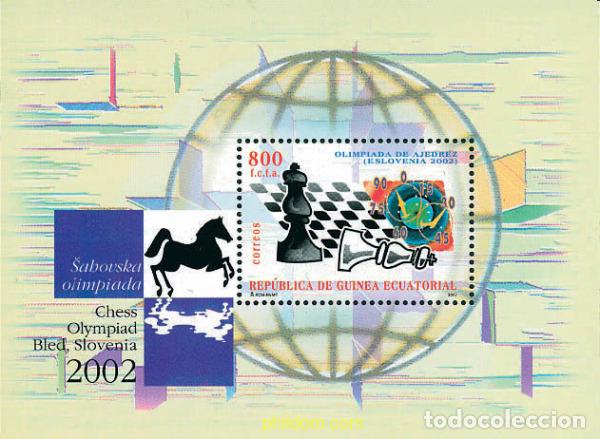 Sellos: 128570 MNH GUINEA ECUATORIAL 2003 OLIMPIADA DE AJEDREZ EN ESLOVENIA