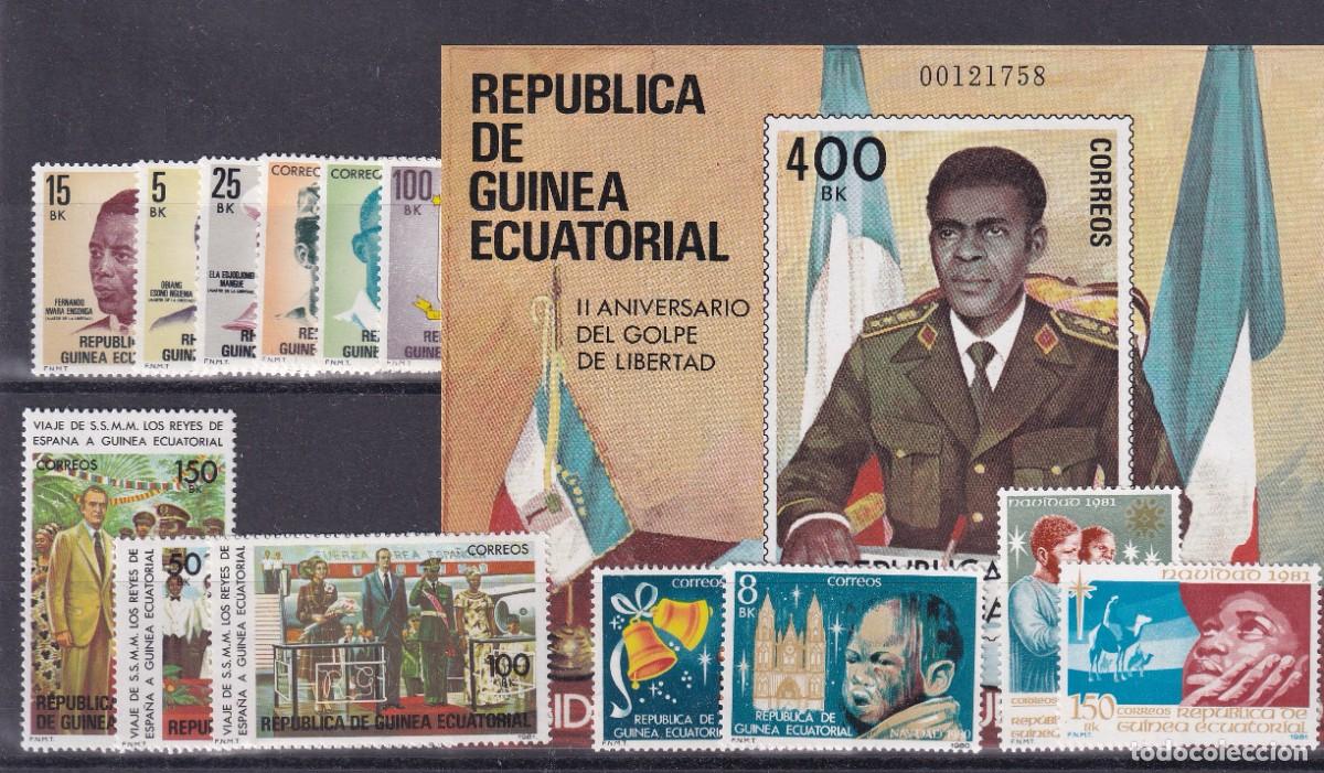 Sellos: Sellos dependencias espa&ntilde;olas GUINEA ECUATORIAL a&ntilde;o 1981 EDIFIL 18/31** SIN 26 v.c. 9 &euro;