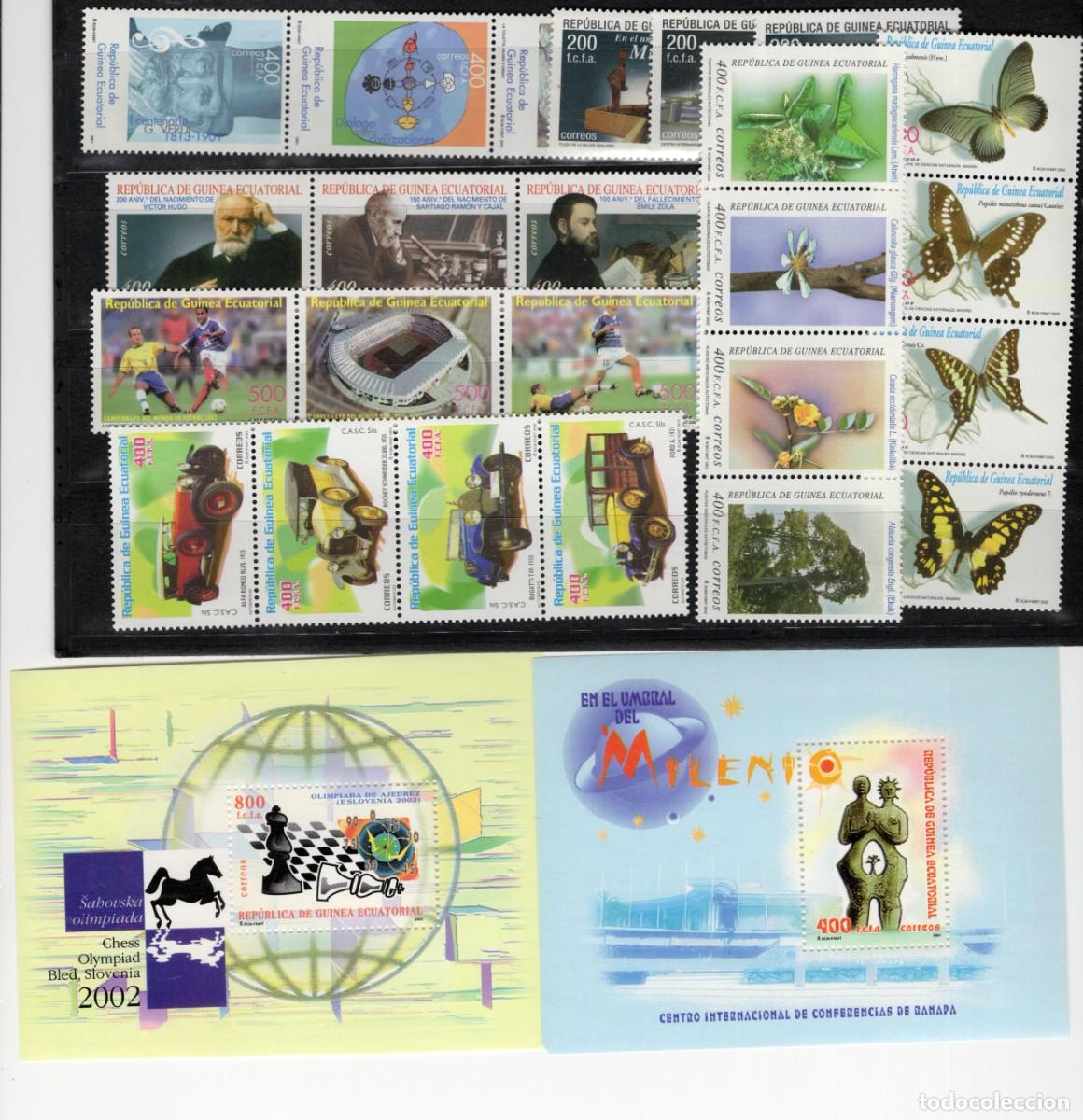 Sellos: Sellos dependencias espa&ntilde;olas GUINEA ECUATORIAL a&ntilde;o 2003** completo (303 esquina rota)