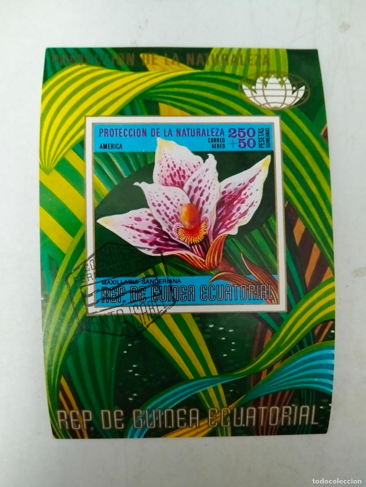 Sellos: 14 HOJAS BLOQUE, REP. DE GUINEA ECUATORIAL, PROTECCION DE LA NATURALEZA, A&Ntilde;O 1974