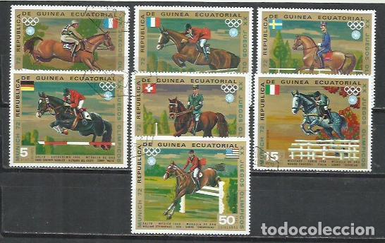 Sellos: 9906-2 SERIES COMPLETAS CABALLOS GUINEA OLIMPIADAS DEPORTES ECUESTRE MUNICH 1972