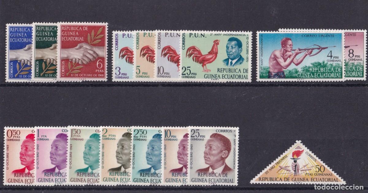 Sellos: Sellos GUINEA ECUATORIAL a&ntilde;os 1968 al 1972** en NUEVO v.c. 9.38 &euro;