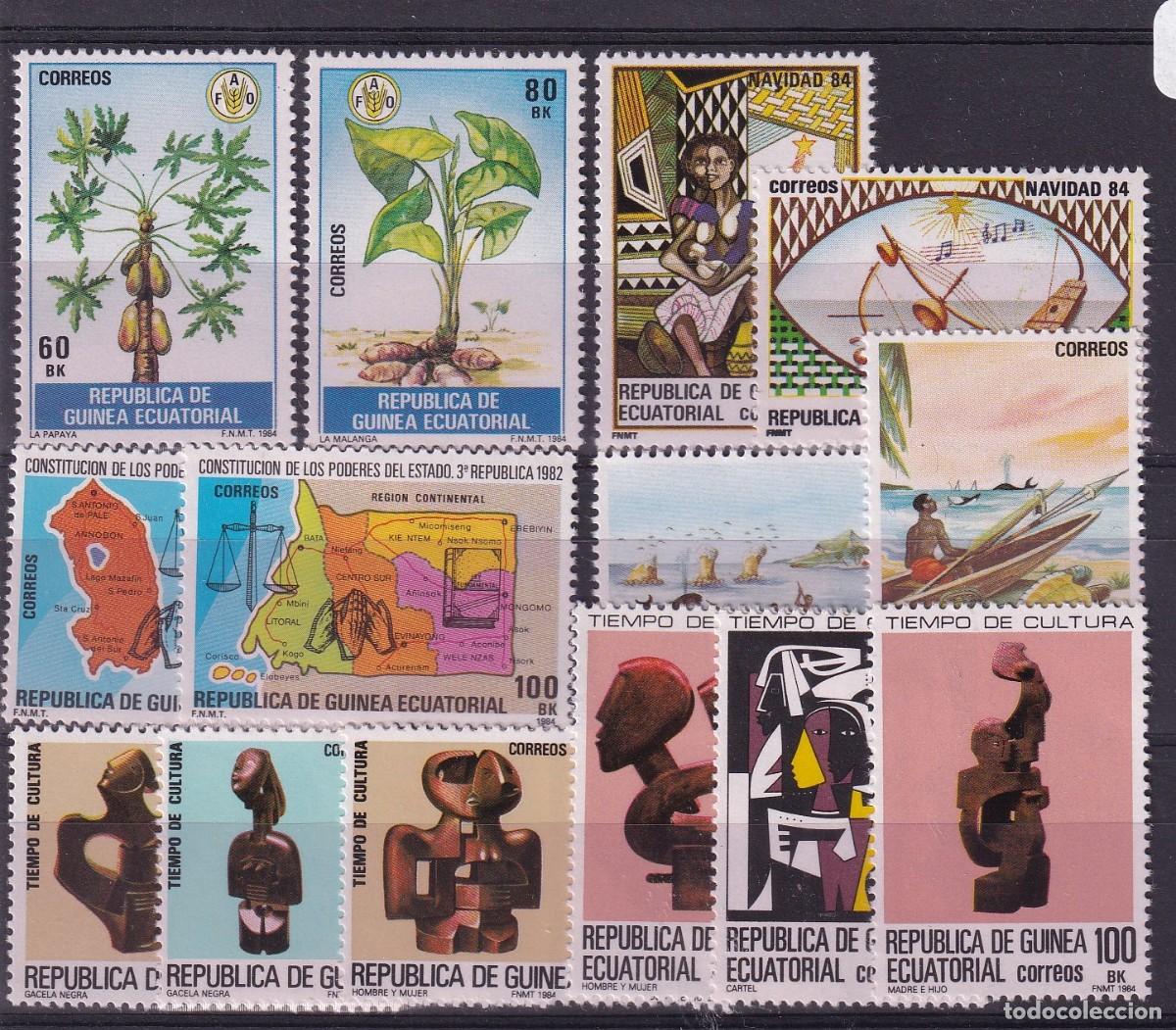Stamps: Sellos GUINEA ECUATORIAL a&ntilde;o 1984 COMPLETO EDIFIL 51/64** en NUEVO v.c. 10 &euro;