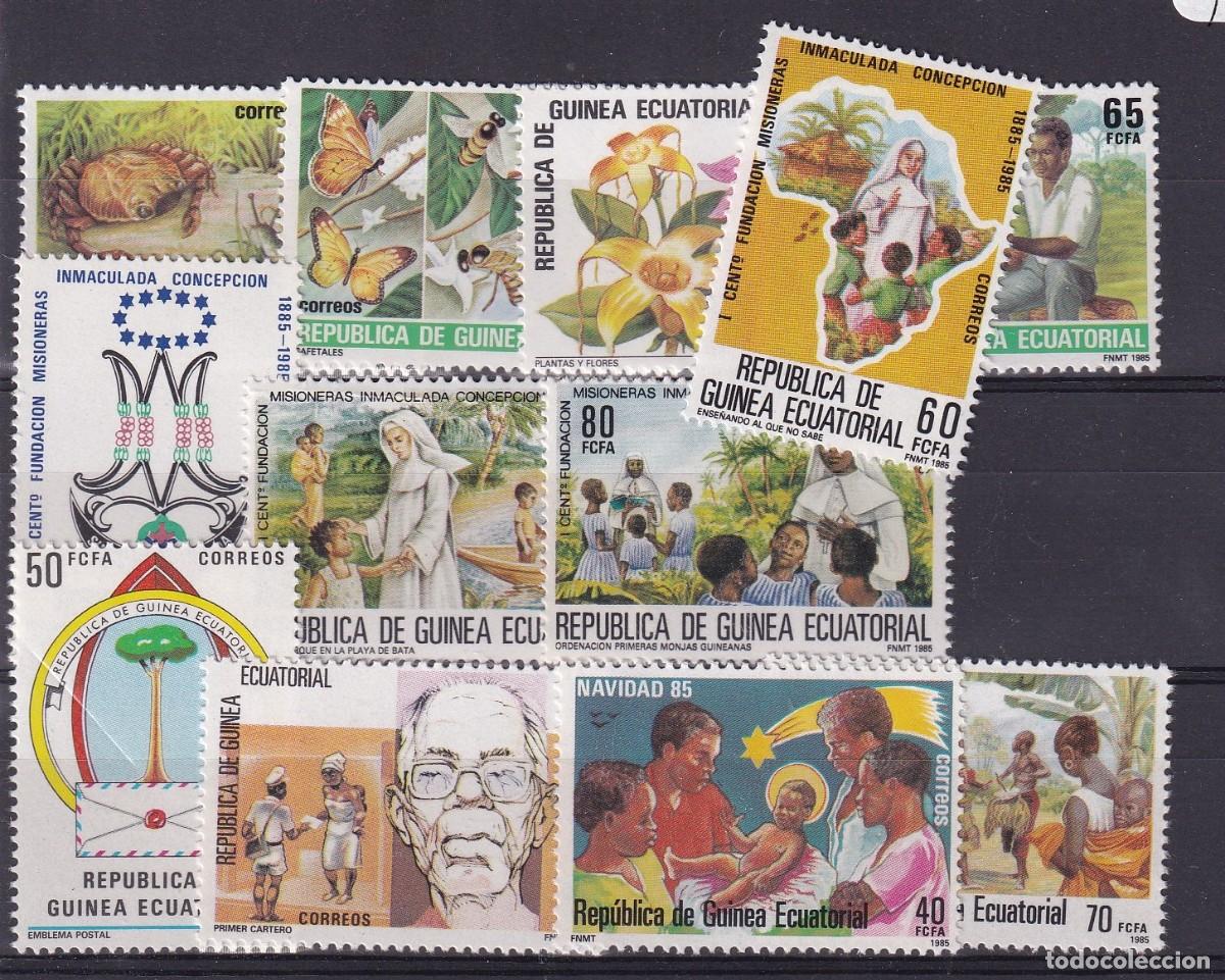 Stamps: Sellos GUINEA ECUATORIAL a&ntilde;o 1985 COMPLETO EDIFIL 65/76** en NUEVO v.c. 6.80 &euro;