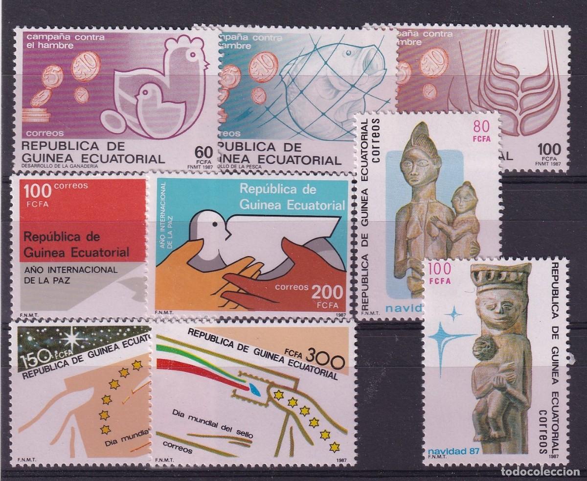 Stamps: Sellos GUINEA ECUATORIAL a&ntilde;o 1987 COMPLETO EDIFIL 89/97** en NUEVO v.c. 8.75 &euro;